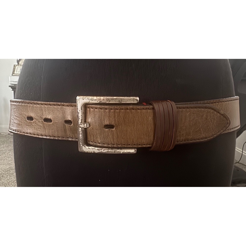 Mens Torino Tumbled Glove Cowhide Leather Belt 55718 Sz 34 Distressed Buckle VTG